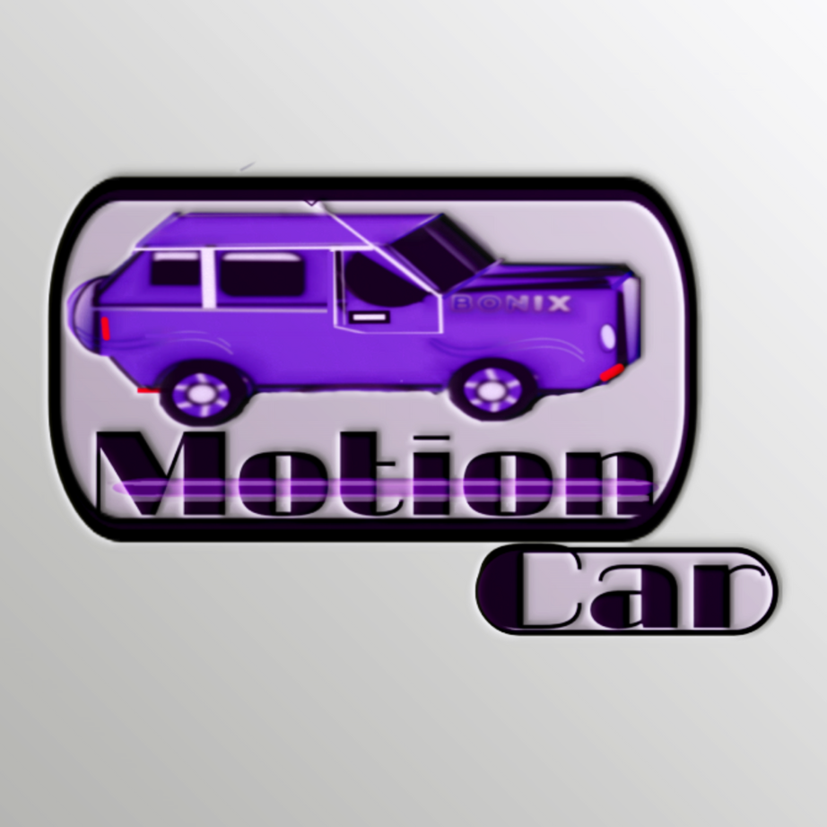 A car logo showing the car in motion. The design represents speed, energy, and automotive performance.